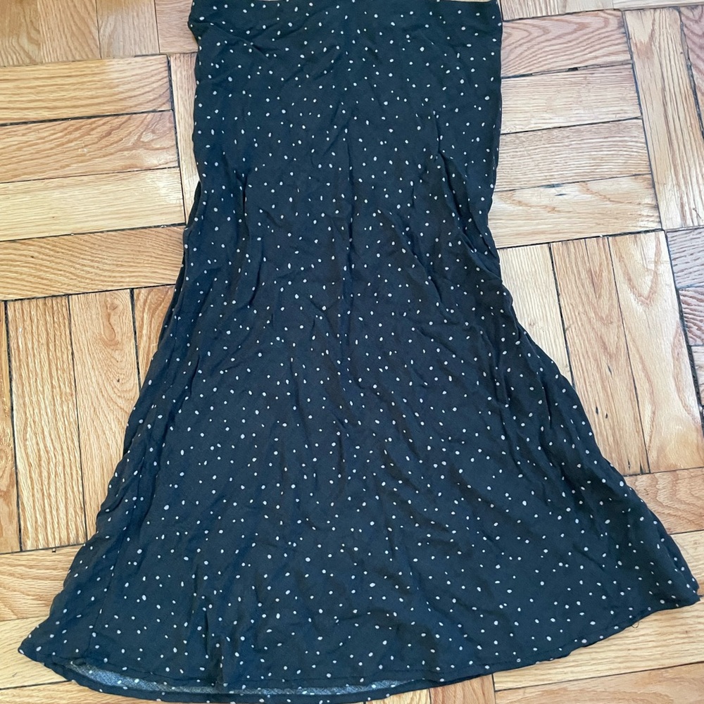 Elegant Black Polka Dot Skirt